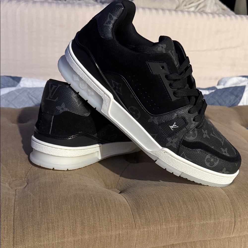 Louis Vuitton Monogram Black and White Sneakers